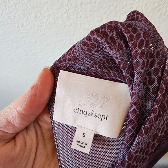 Cinq a Sept Shirred Mesh Turtleneck S - Picture 6 of 8